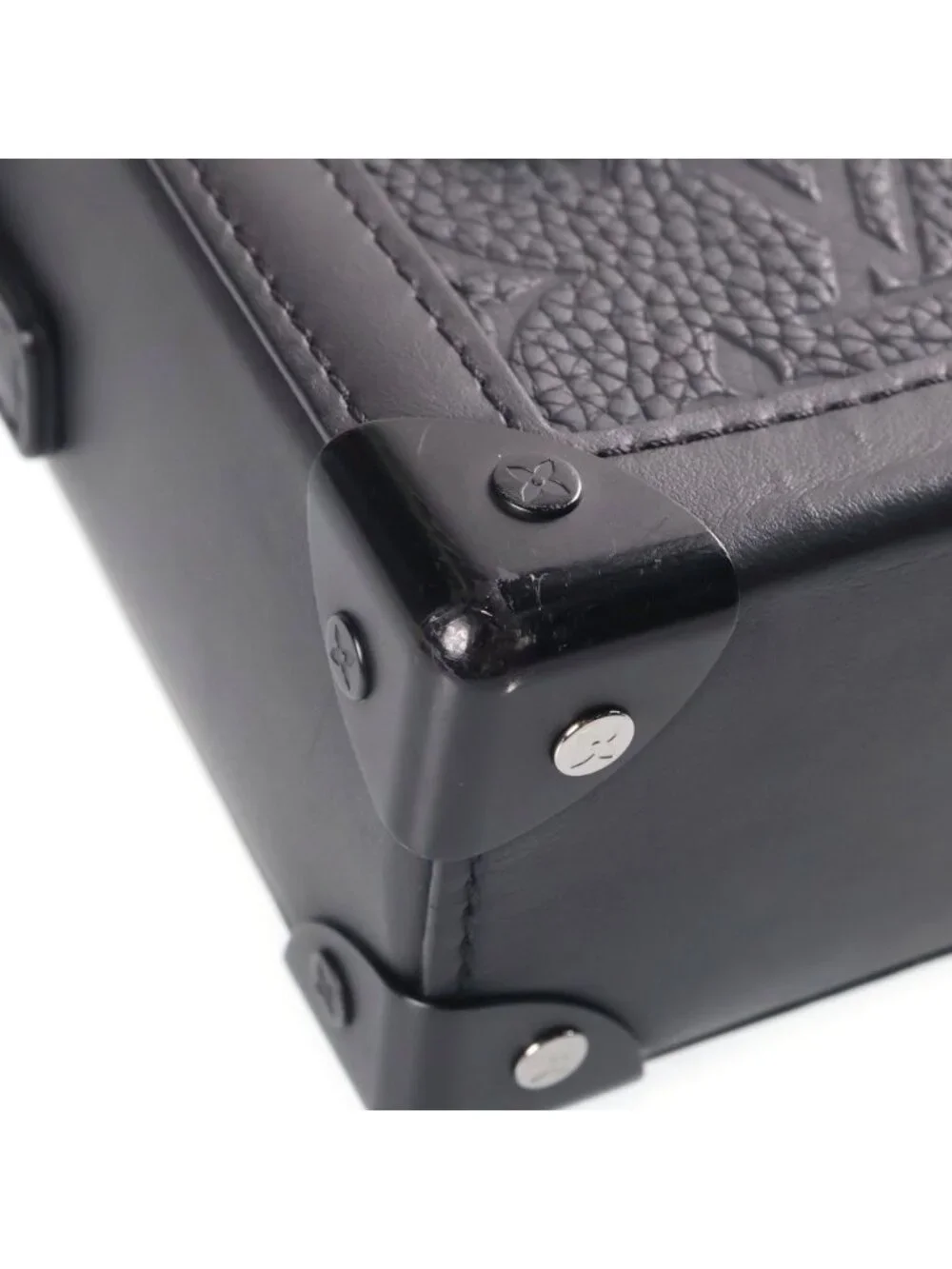 Louis Vuitton Vertical Trunk Wearable Wallet Monogram Shoulder Bag Leather Black